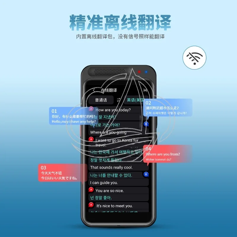 4G AI Voice Translator Device Offline Support 150 Languages Portable Interpreter For Travel Business