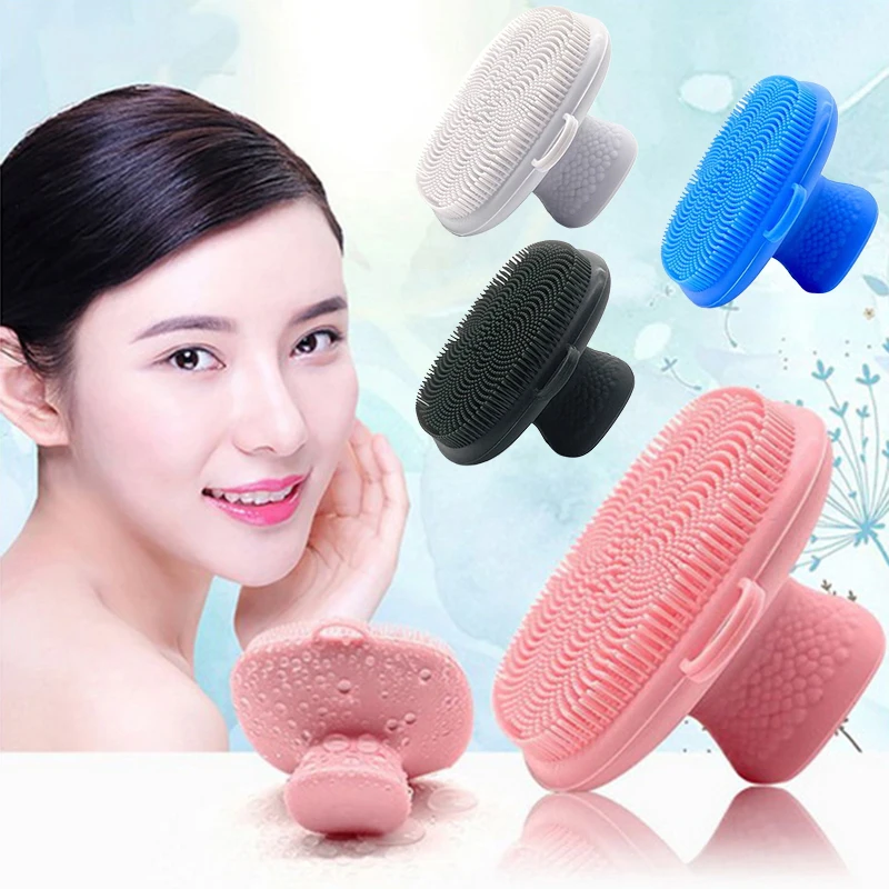 Silicone Face Cleansing Brush Facial Deep Pore Skin Care Scrub Cleanser Tool Mini Beauty Soft Deep Cleaning Exfoliator