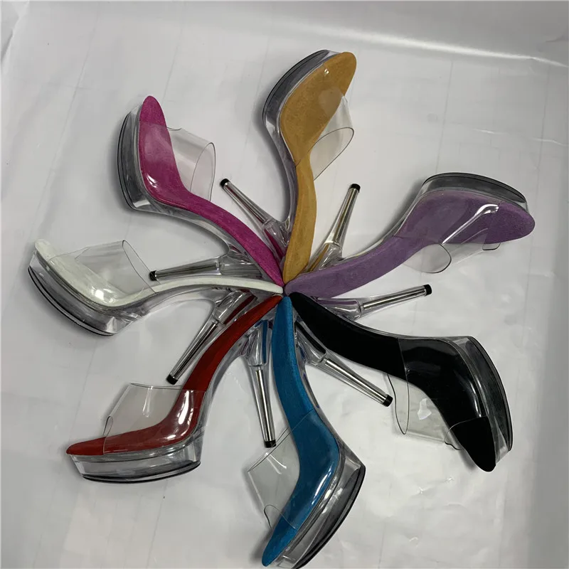 New 13 cm high heel fashion model shoes, banquet stage show summer non-slip,dance shoes