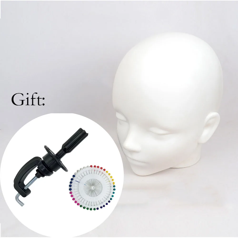 

Модель головы парика Манекен Парик Очки Шляпа Дисплей Стенд Волосы Подставка для головы манекена Держатель Модель головы Дисплей парика с подставкой