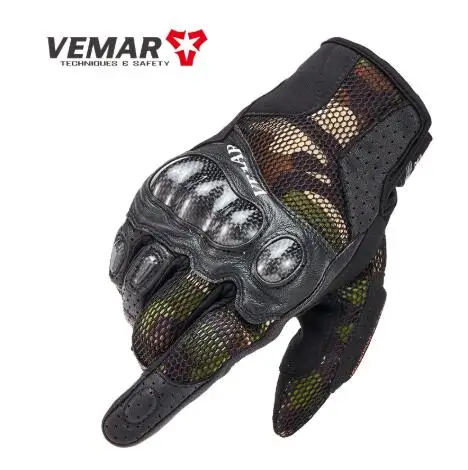 Dirtbike Enduro Gloves Vemar Motorcycle Guantes Off Road BMX Race Cycling Mountain Bicycle Breathable Brown Luvas For Men