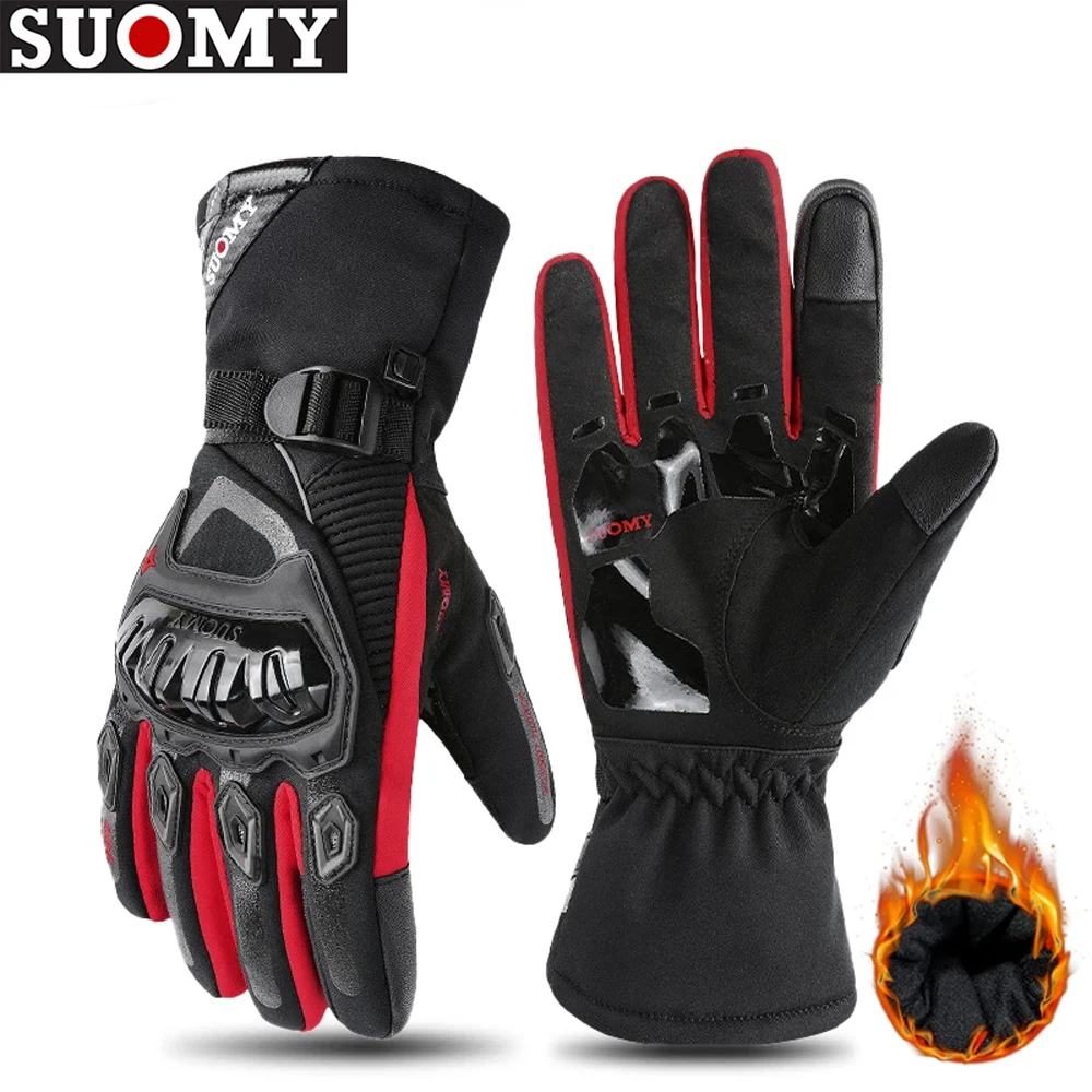 SUOMY Motorcycle Gloves 100% Waterproof Windproof Winter Warm Guantes Moto Luvas Touch Screen Motosiklet Eldiveni Protective