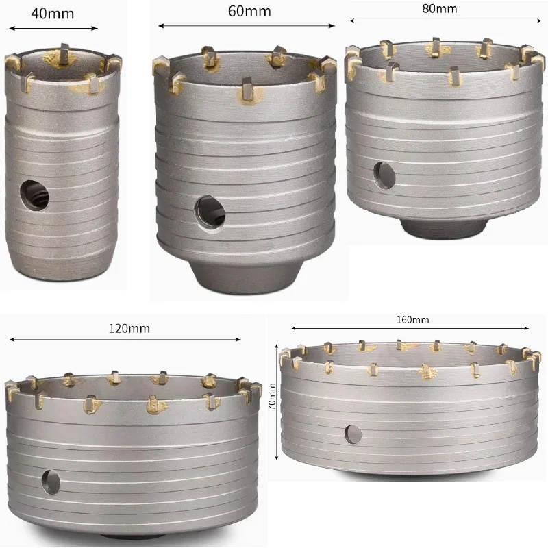 Maniglia quadrata/rotonda/esagonale Gambo Adattatore Manicotto Collegamento Asta di conversione Presa a testa quadrata Asta di prolunga Sega a tazza 30~160mm