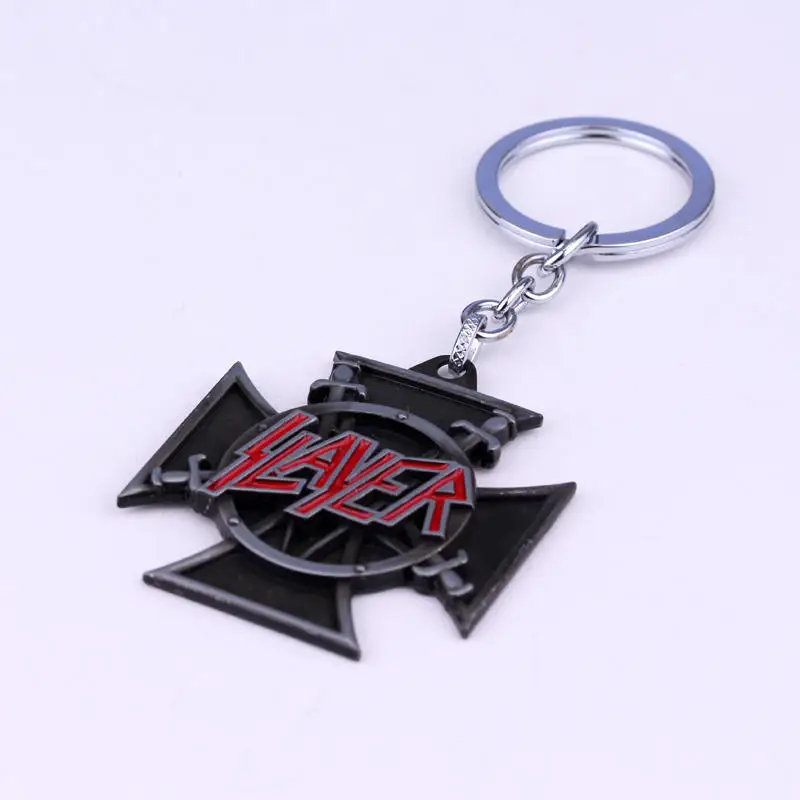 Famous American Thrash Metal Band SLAYER Necklace Killer Thrash Metal Rock Band Keychain Keyholder Souvenir