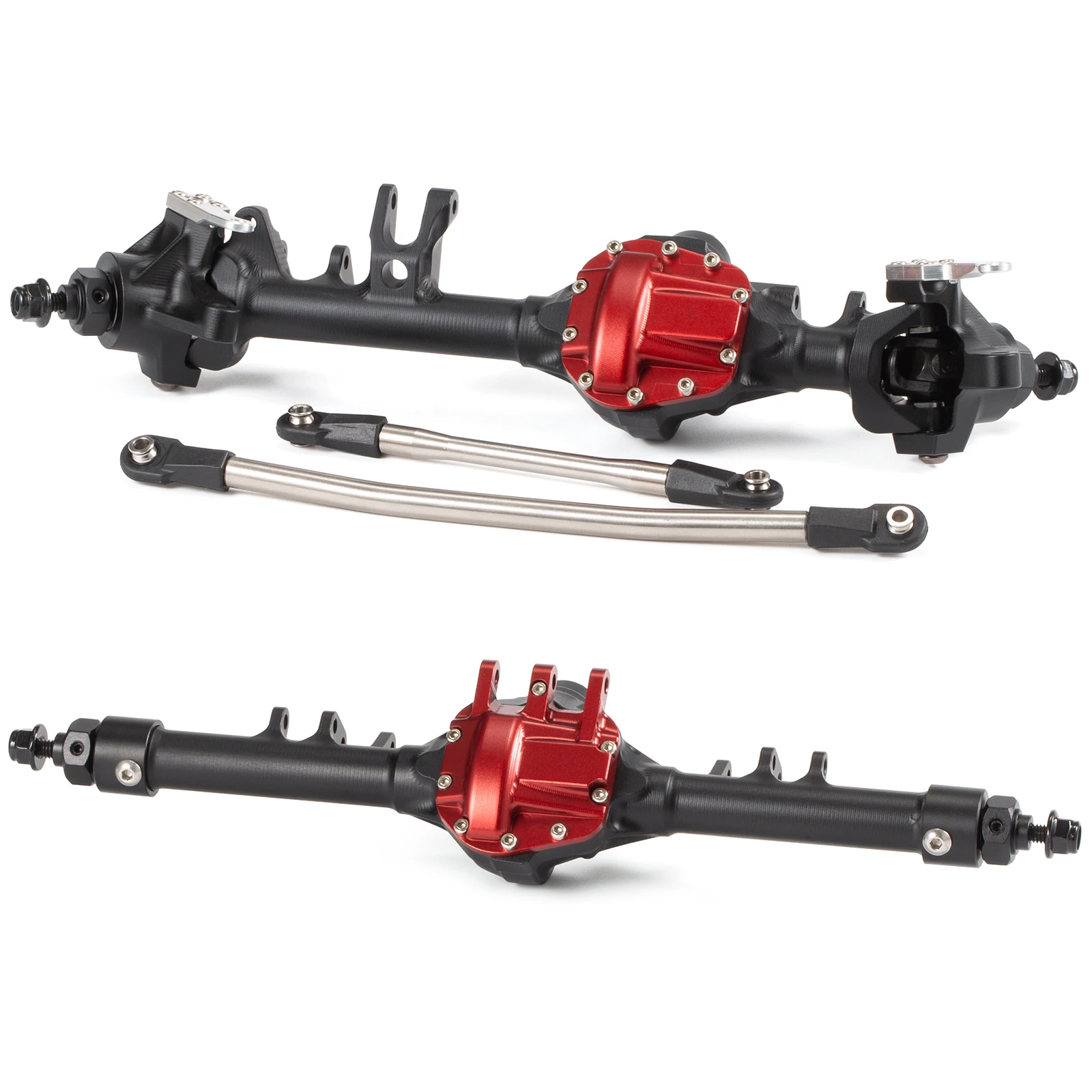 CNC Machined Aluminum HD44 Offset Straight Axle Set for Axial SCX10 II VS4-10 RC Rock Crawler Chassis