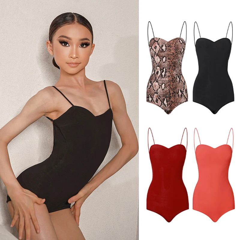 ฤดูร้อนละตินเต้นรำ Bodysuit Backless ยิมนาสติกเสื้อผ้า Cha Cha Samba Ballroom Dance Tops Latin ปฏิบัติสวมใส่เด็ก DNV16175