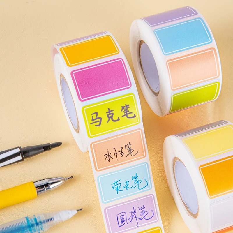 500 Color Label Stickers Pvc Self-adhesive Label Stickers Logo Handwritten Name Name Sticky Notes Index Stickers