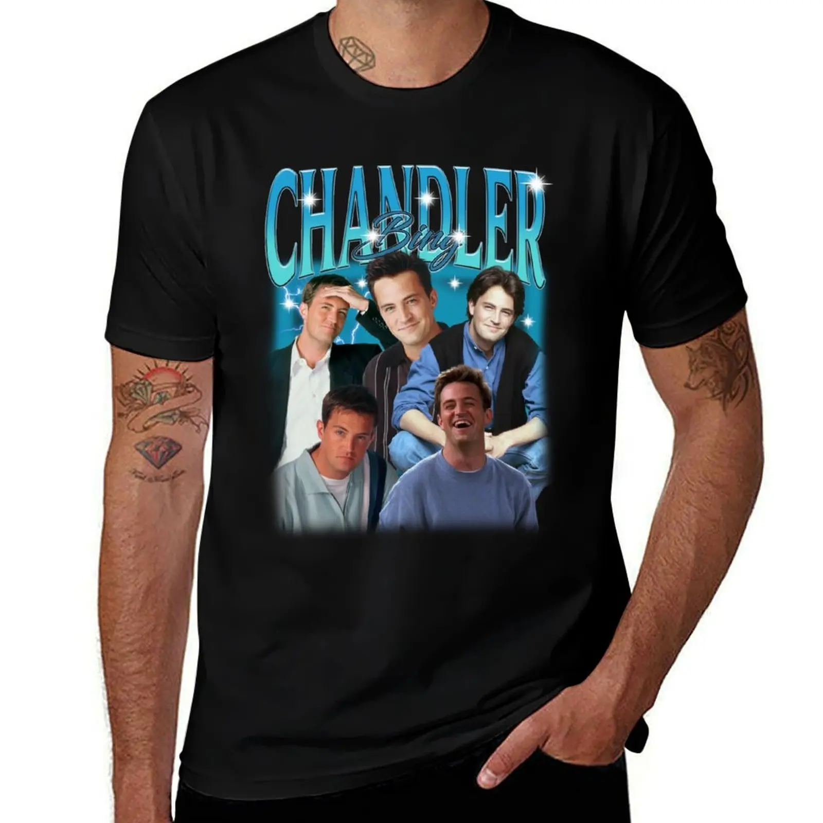 Sitcom Rip Matthew Perry Chandler Chandler Bing Bing Friends T-Shirt man t shirt designer t shirts for man pack white T-Shirt