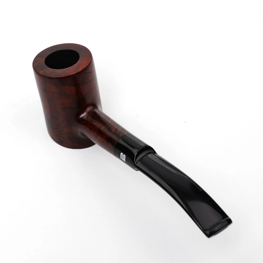 MUXIANG Briar Wood Hammer Shape Handmade Bent Stems Tobacco Pipe For Smoking 9mm Filters With 10 Pipe Smoking Accessory aa0275s