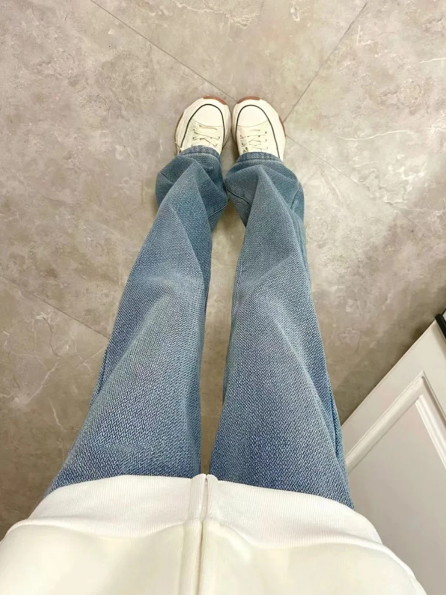 

plus Size Women's Straight Leg Jeans High Waist Wide Leg Pants Loose Fit Starry Night Design Spring Autumn 2024 New Arrival