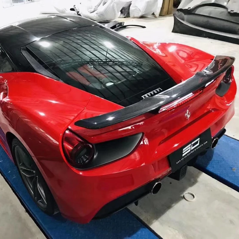 carbon fiber rear wing for Ferrari 488 carbon fiber rear spoiler for Ferrari 488 spider for Ferrari 488 GTB rear spoiler