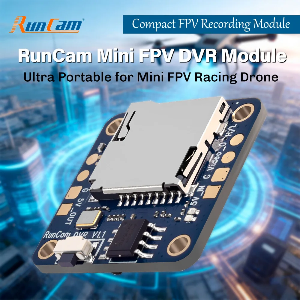 RunCam Mini FPV DVR DC3.3-5.5V Resolution VGA@640x480 MAX 32G Micro SD Card Small Size Designed For Mini FPV Racing Drone
