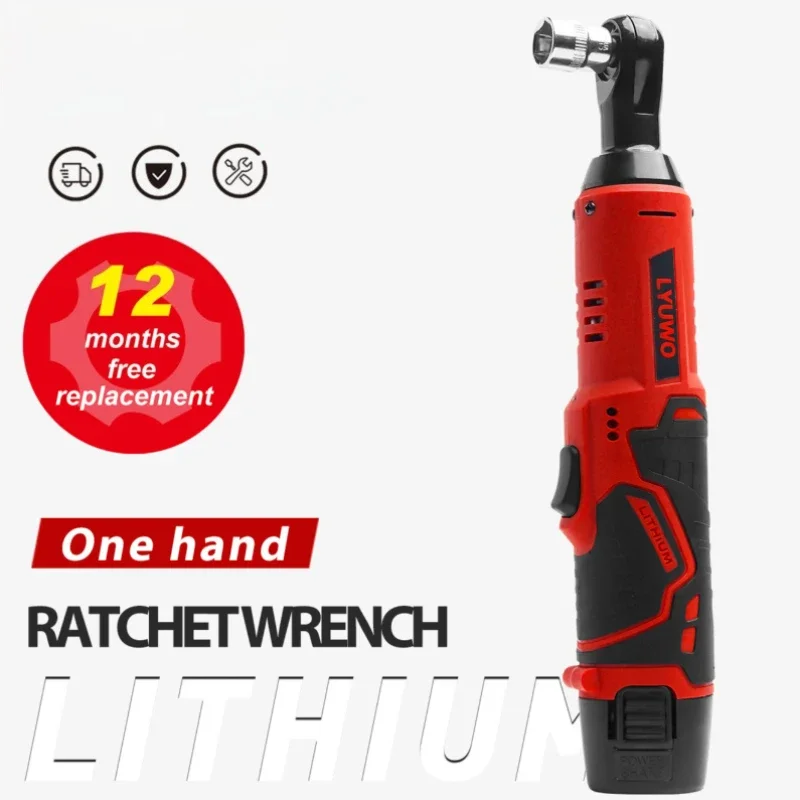 New DIY12V cordless electric wrench 3/8-inch ratchet wrench, nut disassembly automatic maintenance tool, right angle wrench tool