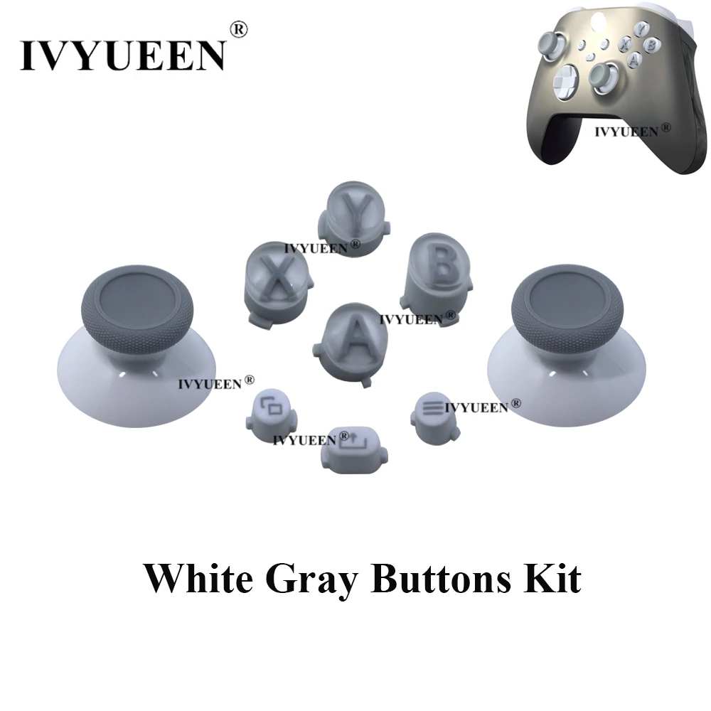 IVYUEEN استبدال Thumbsticks ل Xbox Series X S تحكم المقود ABXY عمل الوجه حصة الخيار أزرار طقم عصري إصلاح