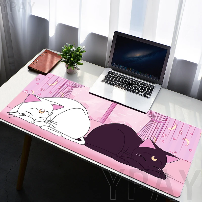 Imagem -04 - Mouse Pad Antiderrapante Grande para Gamer Mouse Pad Grande Tamanho 100x50cm Borracha para Laptop Mesa Kawaii com Bordas de Bloqueio