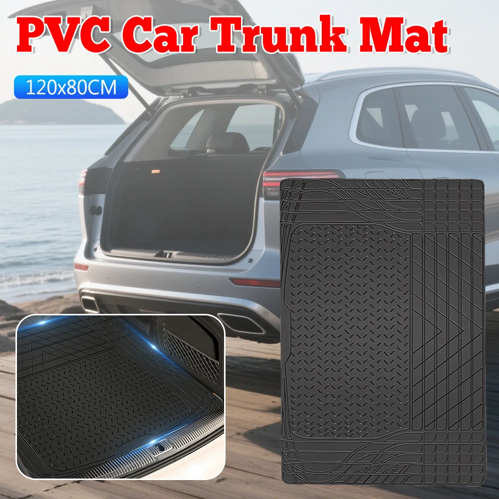

120x80CM Car Trunk Mat Wear-Resistant PVC Trunk Storage Protective Cover Cargo Liner Anti Dirty Pads Car Interior Accessories