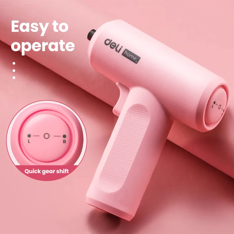 Conjunto de chave de fenda elétrica rosa 3.6v, chaves de fenda elétricas sem fio inteligentes, recarregável por usb, broca manual, ferramentas de reparo doméstico