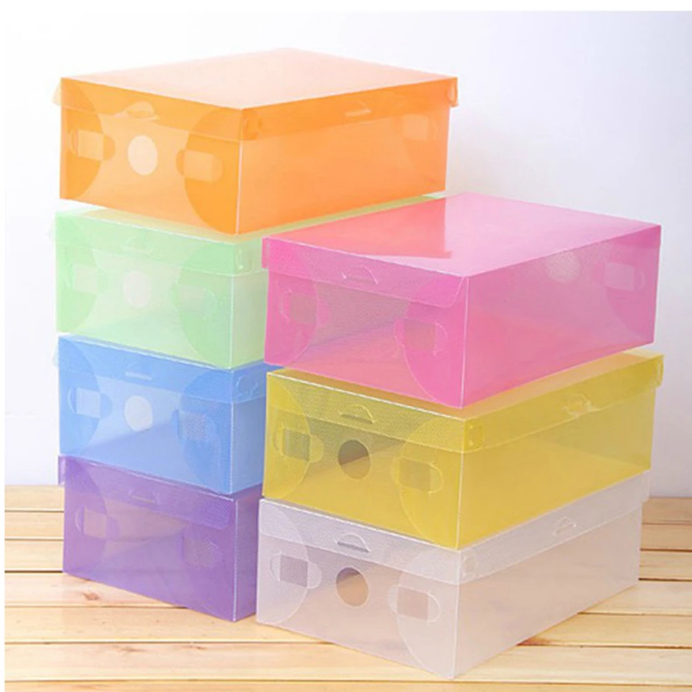 

Plastic Shoe Box Clear Storage Organizer Thickened Girls Shoes Container Transparent Boxes Household Solutions
