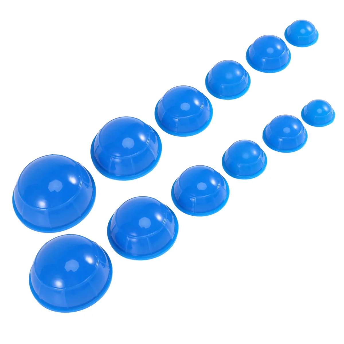 12Pcs Blue Health Care Vacuum Cupping Cups Silicone Suction Cup Massage