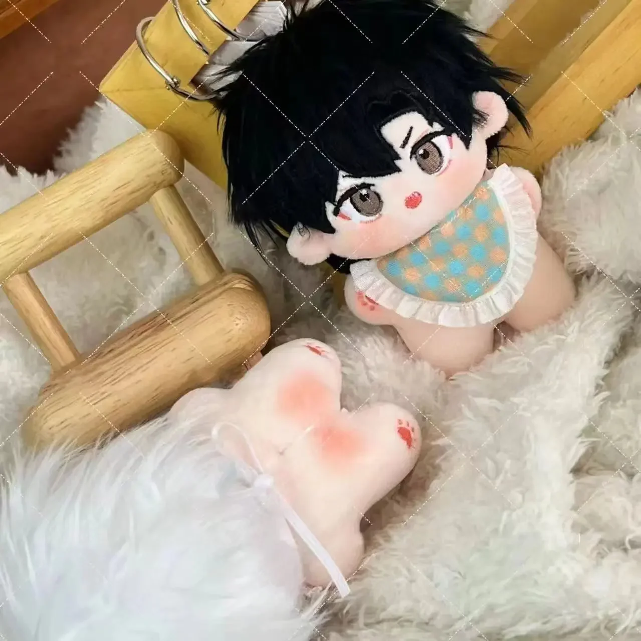 10 Cm Anime Link Click Lu Guang Lucas Cosplay felpa 10cm muñeca de algodón dibujos animados Maumet marioneta colgante llavero adornar regalo de Navidad