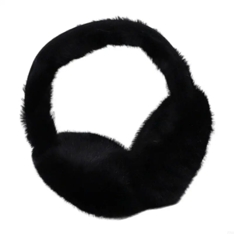 77HE غطاء للأذنين بسيط من القطيفة للنساء والأطفال، عصابة رأس فروي لتدفئة الأذن لشتاء عيد الميلاد وهدايا السنة الجديدة