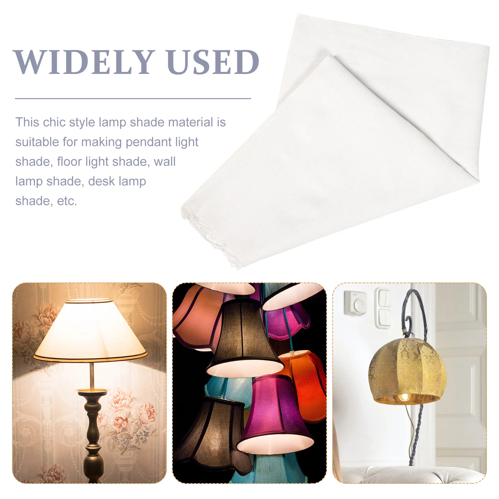 

Lampshade Sheet Fabric Material DIY Light Cover Table Desk Lampshades Crafting Sheets Non Fading Durable Touch Comfortable