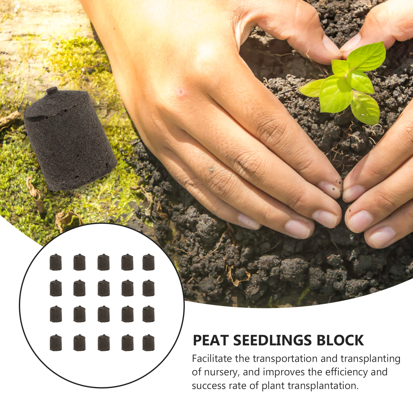 

20 шт. садовые блоки для почвы питательных веществ без корней, рассада, питательные блоки, компрессионный природный почвен