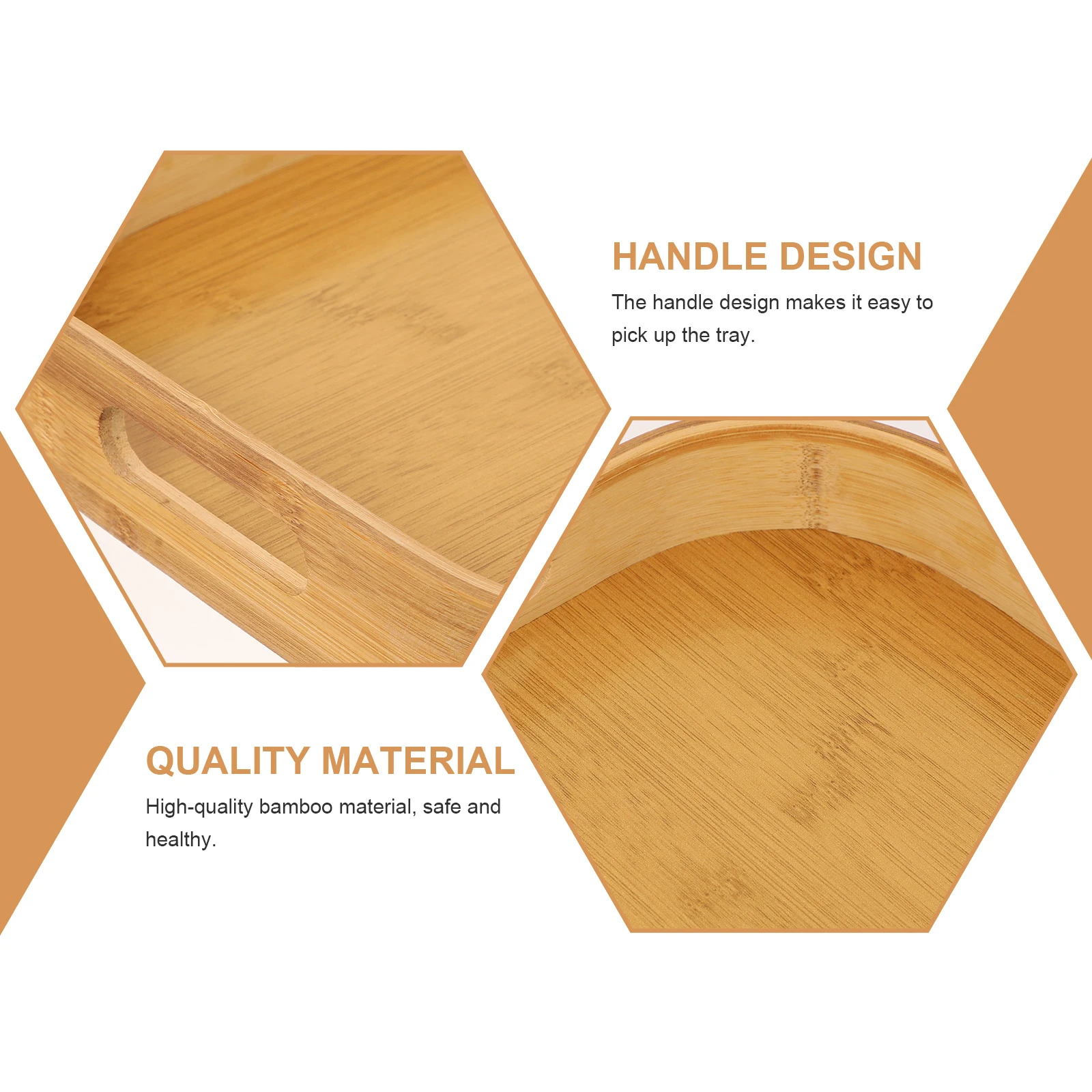 

Bamboo Storage Tray Eco-friendly Food Serving Dessert Severing Khaki Tea Art Practical Hotel Cookie Platter