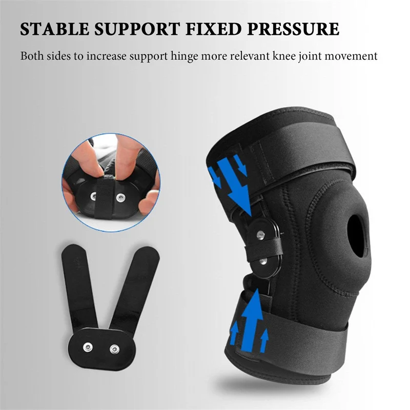 Hinged Knee Brace Support with Strap Side Patella Stabilizers for Protection Pain Relief for Arthritis,Meniscus Tear