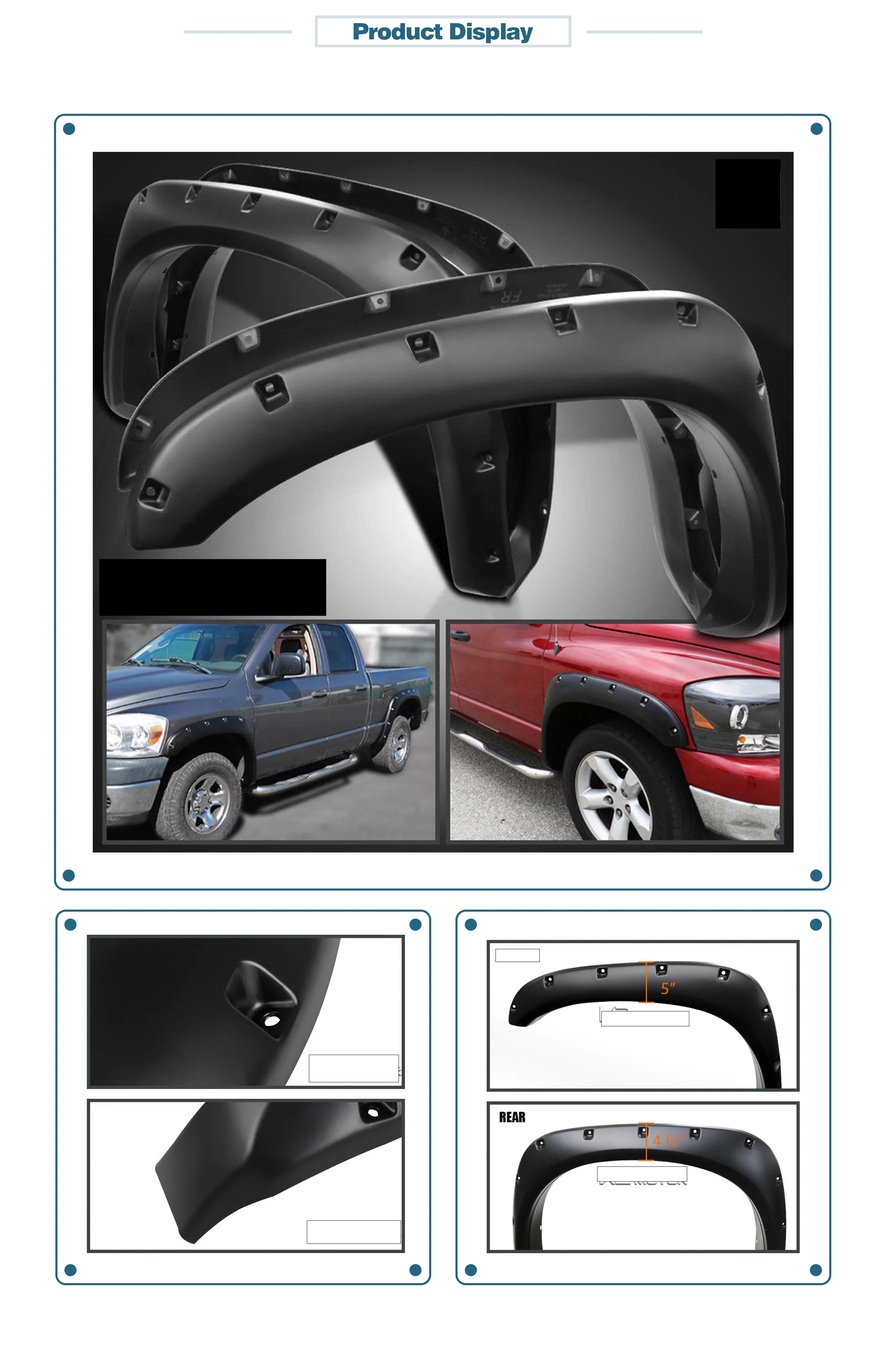 Car Wheel Arch ABS Fenders OEM 4x4 Offroad Accessories For Chevrolet Silverado Fender Flares