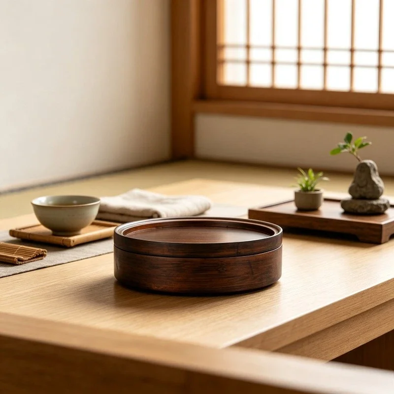 Premium Pu-erh Tea Container Box, Stackable Airtight Storage Organizer with Lid, Tea Set Tray Knife for Pressed Cake Keeping.