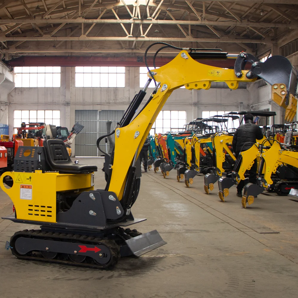 0.8 ton mini escavadeira agrícola ensacadora pequena uso doméstico escavadeira de esteira hidráulica de alta potência YG-08 mini escavadeira personalizada