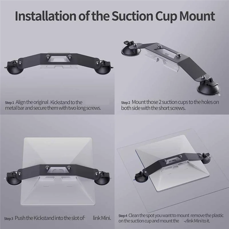 B84B-For Starlink Mini Suction Cup Mount Kit Sunroof & Window Compatible Enhances Stability For Original Kickstand