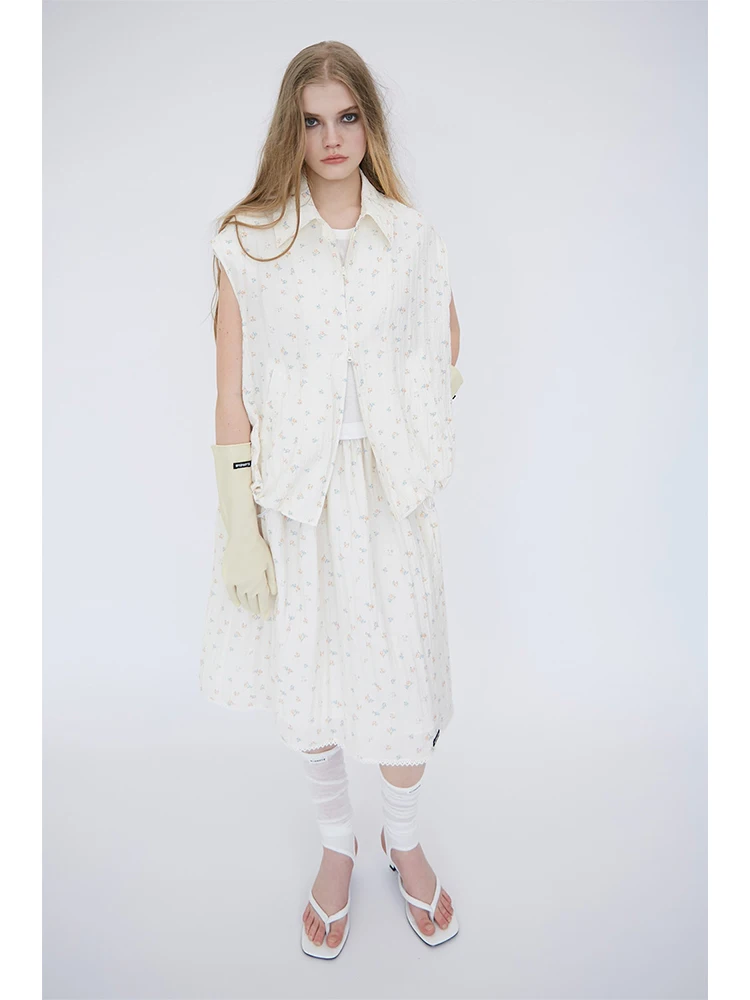 

Юбка MDNOTE из новой коллекции Early Autumn Capsule Series с цветочным принтом, повседневная, с завышенной талией, А-силуэт, свободного кроя, для женщин