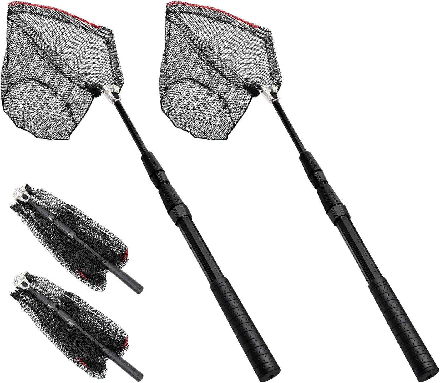 

Складная рыболовная подсачечная сеть с телескопической ручкой, противоскользящая рукоятка для использования в соленой и пресной воде - вытягивается до 37-98 дюймов