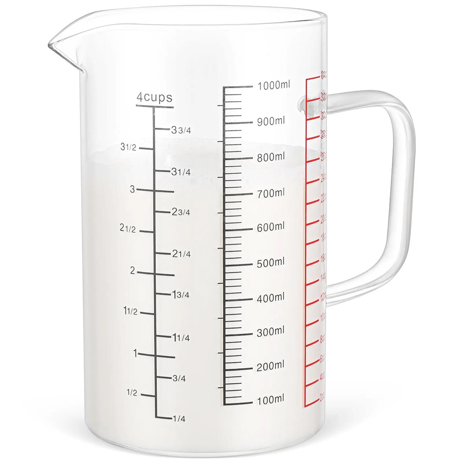 

Glass Measuring Cup High Borosilicate Heat Resistant Multipurpose Liquid Measurement Container Kitchen Cooking Baking Mixing