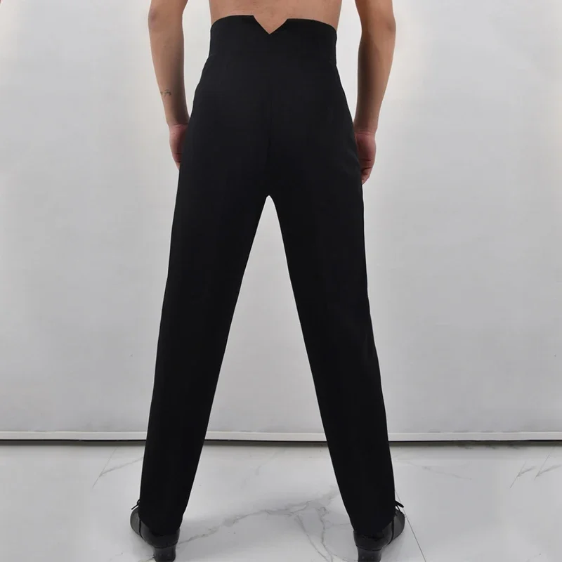 High-End Angepasst Männer Latin Dance Hosen Für Männer Chacha Rumba Tango Ballroom Dance Hosen Erwachsene Latin Wettbewerb Hosen DQS17195