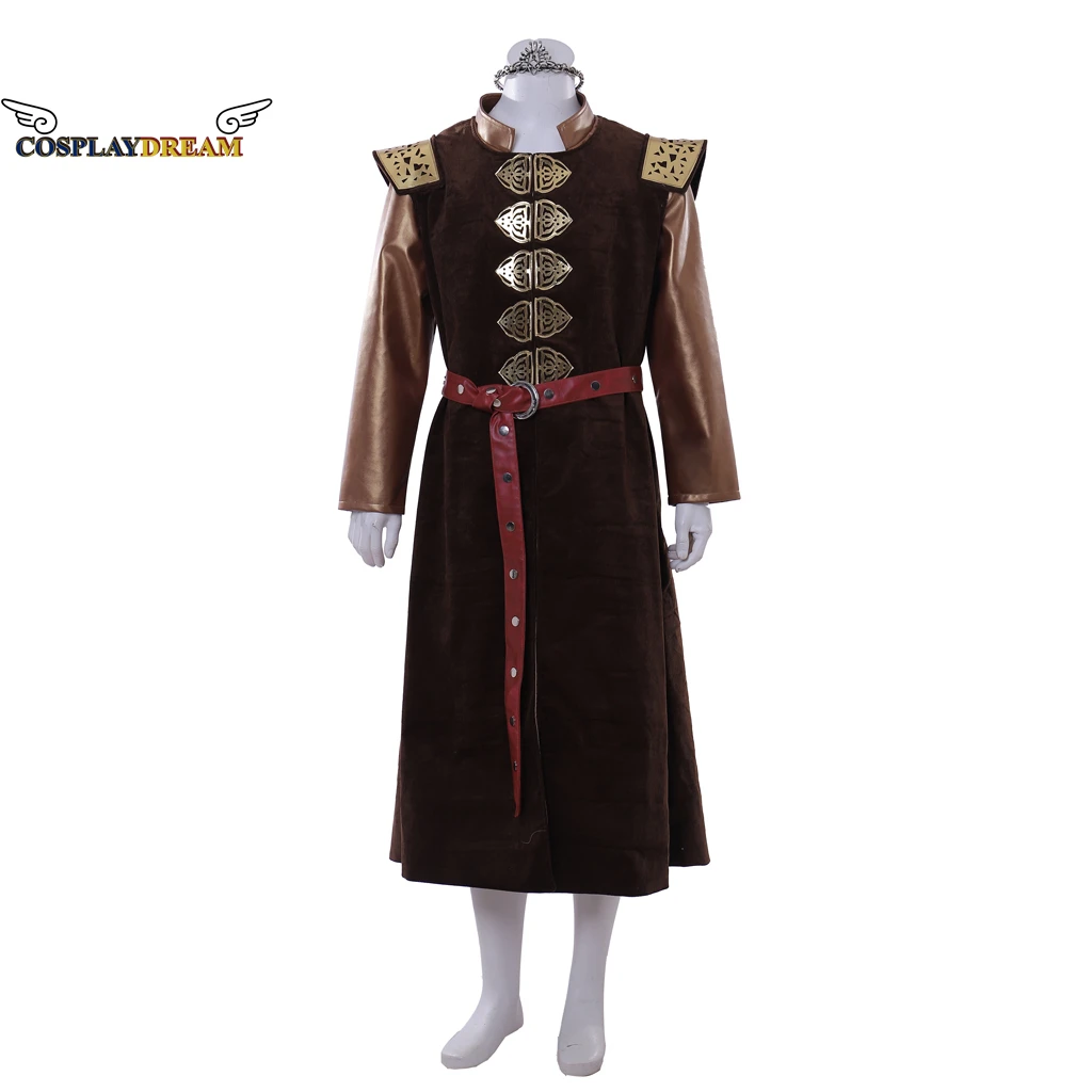 Robert Baratheon Cosplay Costume Medival King Cosplay Outfit House Baratheon Cosplay Robe Top Belt Crown Set Mens Halloween Suit