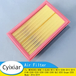 Air Filter for MERCEDES-BENZ E-CLASS W212 W213 C238 S212 S213 E180 E200 E220 E250 E300 E350 GLC X253 Coupe C253 Model 2016-2019