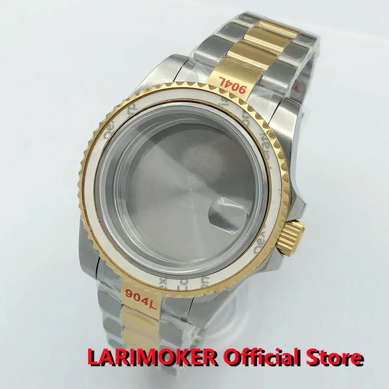 

LARIMOKER 40mm Gold Case Sapphire Glass Bracelet fit ETA2824 2836 NH35 NH36 DG2813 3804 Miyota8205 8215 PT5000 Movement