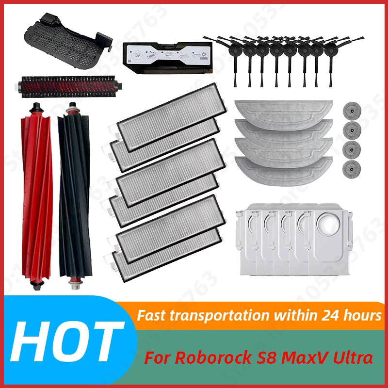 

Roborock S8 MaxV Ultra robot Vacuum Cleaner Accessories mop Choth vacuum bags Side Brush Filter Replaceable Spare Parts