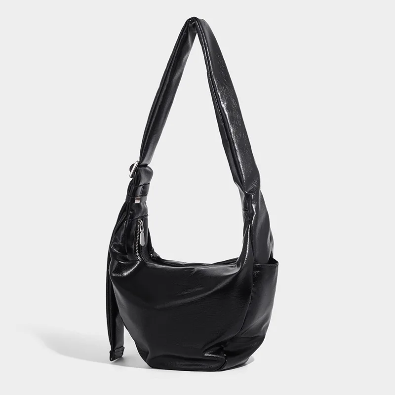 

Новинка 2025, супер огненная ниша, круассан большой емкости, простая универсальная сумка-мессенджер, модная портативная сумка для пельменей