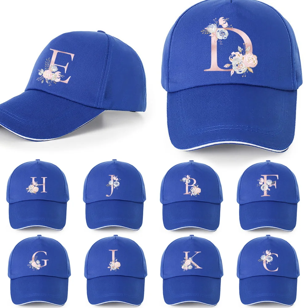 New Hip-hop Hat Hipster Must-have New Cotton Pointed Hat Leisure Summer Outdoor Sun Hat Pink Flower Letter Series Baseball Cap