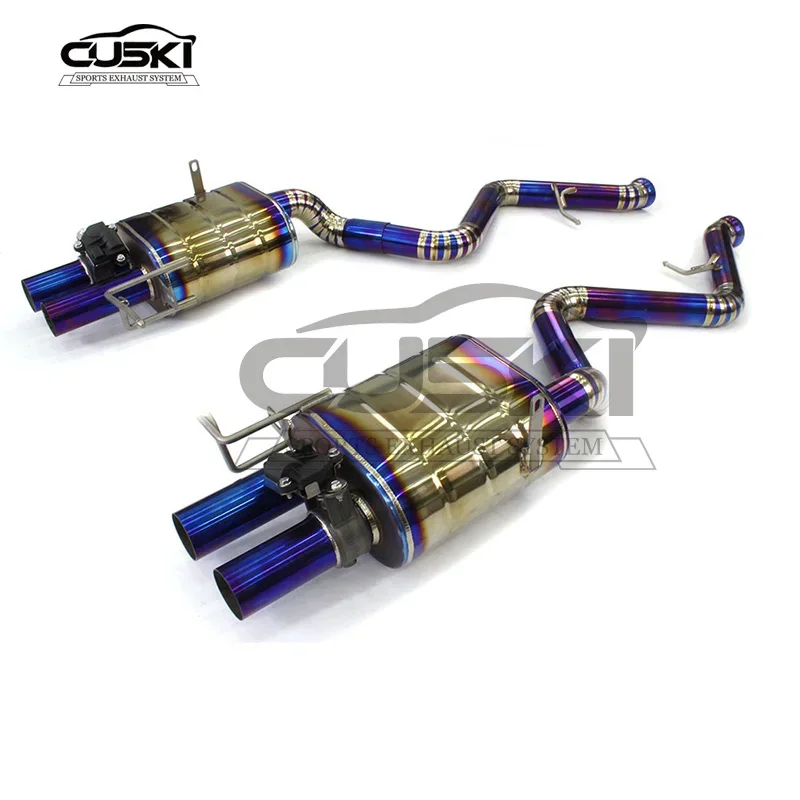 High Flow Catback Exhaust For BMW 335i 335 N54 E90 E92 Titanium alloy automobile Exhaust Modification Exhaust valve control Pipe image 2