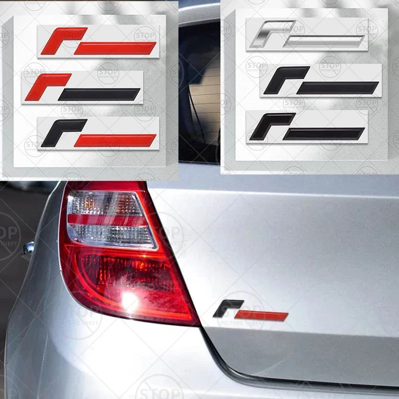 Car Sticker Racing Line R Logo 3D Decal Body Badge Rear Trunk Emblem For Golf 8th Generation High-Performance Modification