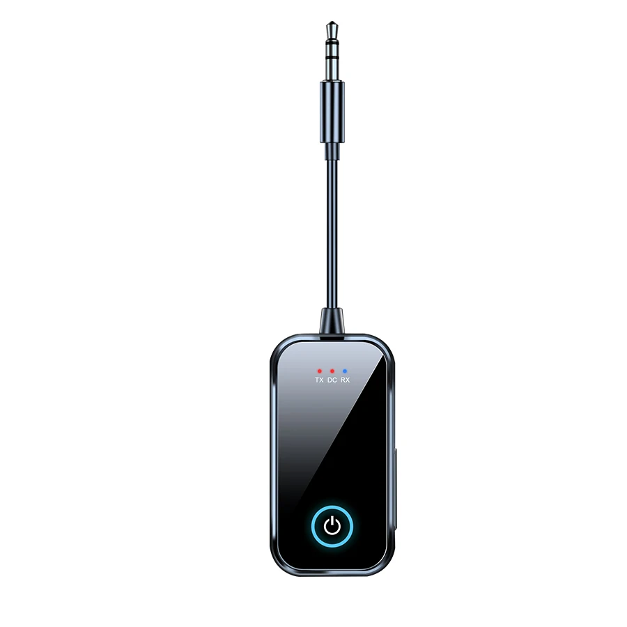Nieuwe, verbeterde Bluetooth 6.0 auto-audio-ontvanger/zender, 3,5 mm AUX-interface, Hi-Fi stereomuziek, draadloze vliegtuigaudio-adapter, met HD-microfoon, voor autokits, computers, tv's, headsets en - afbeelding 2