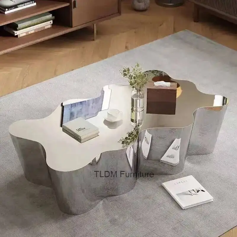 

Stainless Steel Mirror Coffee Table Decoration Nordic Designer Corner Table Home Sofa Side Table Luxury Living Room Furniture