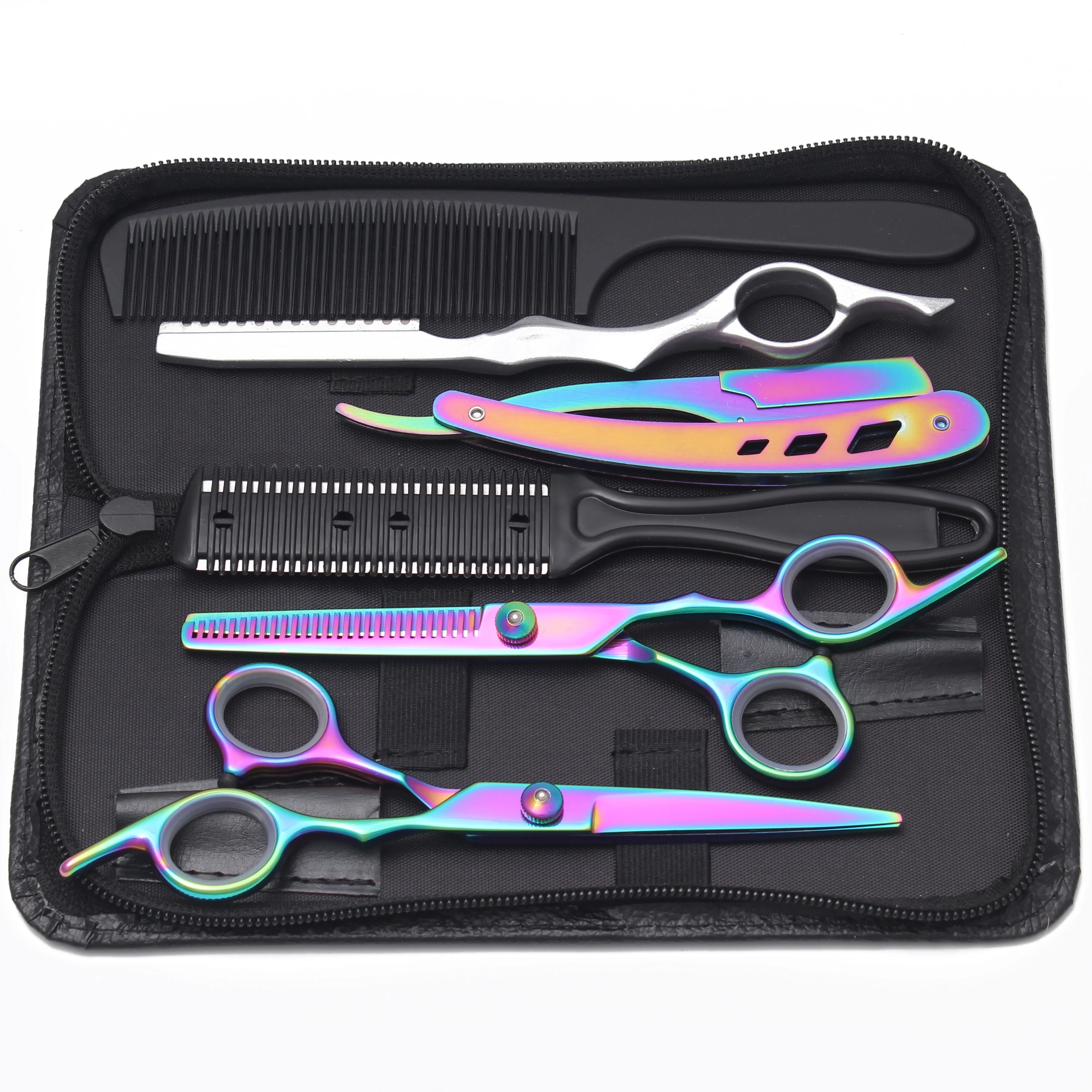Hairdressing Scissors Rainbow Hair Scissors Professional 6