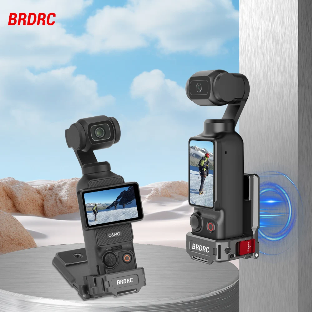 BRDRC Marco adaptador magnético para DJI Osmo Pocket 3, soporte de expansión para cámara, Base de montaje de escritorio, accesorios de fotografía portátiles