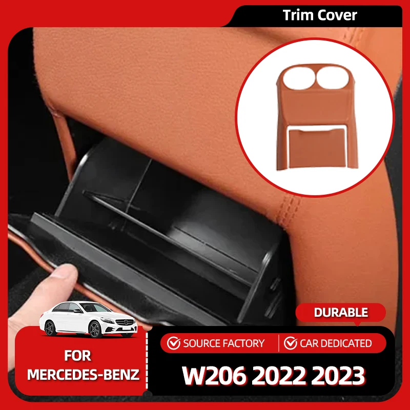 

Внутренние молдинги, кожаная центральная панель управления автомобиля, декоративная крышка, украшение для Mercedes-Benz C Class W206 2022 2023, автомобильный переменный ток